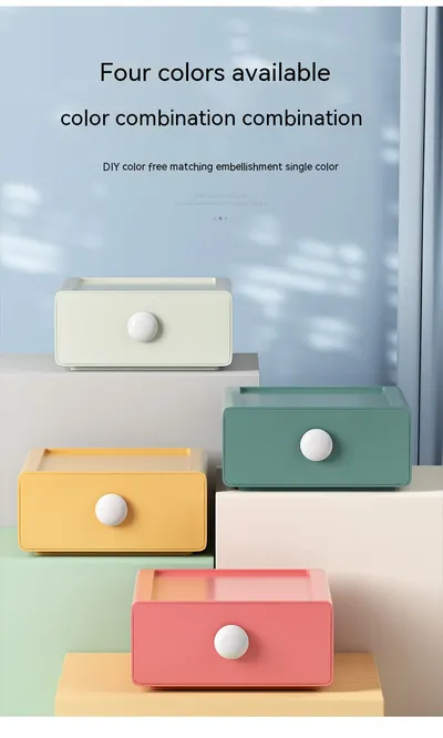 Drawer Desktop Storage Box Dresser Student Dormitory Stationery Organizing Storage Rack Artifact