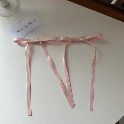 مشبك شعر على شكل فيونكة، قطعة رأس مزينة بشريط