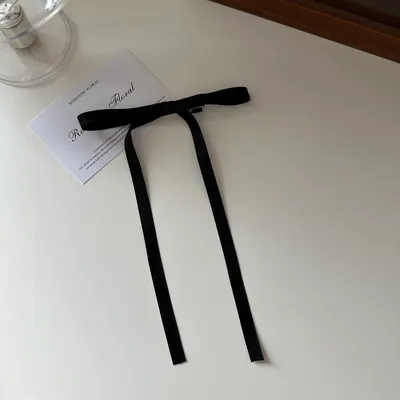 مشبك شعر على شكل فيونكة، قطعة رأس مزينة بشريط