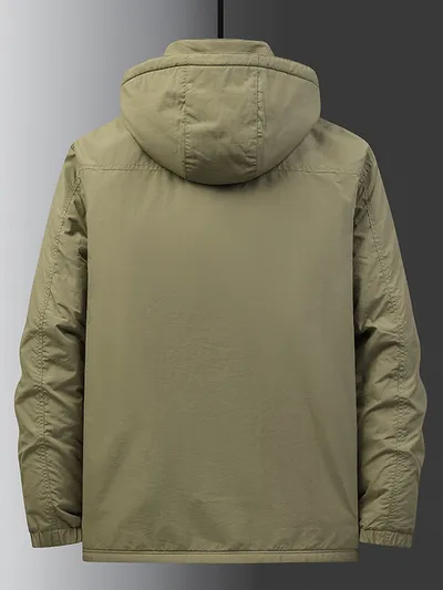 Cotton-padded Coat Men's Loose Casual Handsome Fleece-lined Outdoor Quick-drying Shell Jacket
