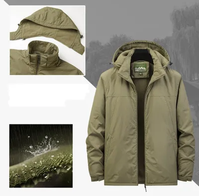 Cotton-padded Coat Men's Loose Casual Handsome Fleece-lined Outdoor Quick-drying Shell Jacket