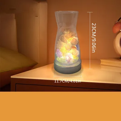 مصباح LED دوّار بألوان سحرية، مزهرية، مصباح إبداعي، ديكور منزلي