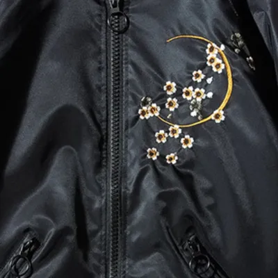 Men's Loose Embroidered Baseball Uniform Trendy Casual Jacket Coat