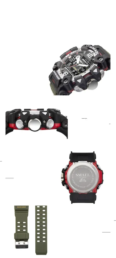 Luminous Waterproof Double Display Electronic Quartz Watches