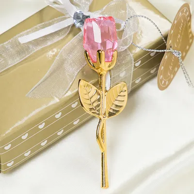 Crystal Metal Rose Valentine's Day Small Gift Wedding