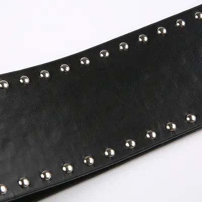 Women's Fashion All-match Metal Buckle Splicing Skirt