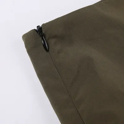 Women's Fashion All-match Metal Buckle Splicing Skirt