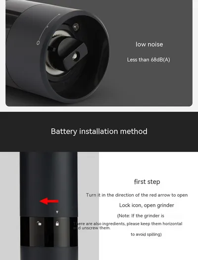 Electric Grinder Kitchen Black Pepper Pepper Sea Salt Household Rechargeable Multi-function Seasoning Mill Dry Powder Machine