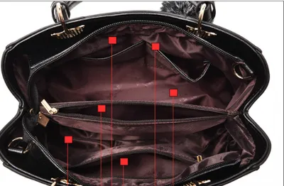 Women Hairball Ornaments Totes Patchwork Handbag Party Purse Ladies Messenger Crossbody Shoulder Bags Women Handbags