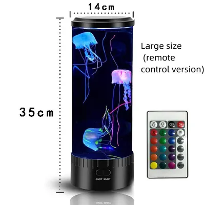مصباح قنديل البحر، يعمل بمنفذ USB، مزود بإضاءة LED ملونة متغيرة الألوان، مصباح ليلي صغير لإضفاء جو منزلي مميز