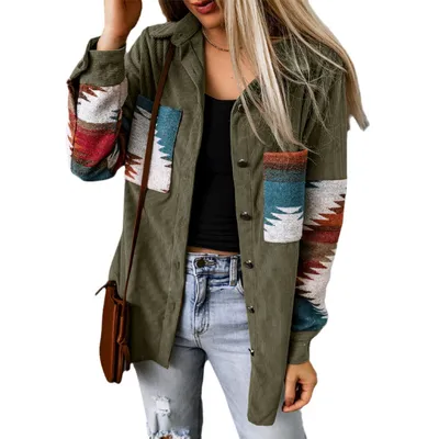 Women's Corduroy Casual Cardigan Coat
