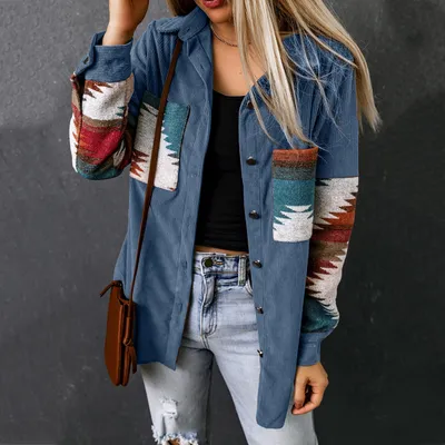 Women's Corduroy Casual Cardigan Coat