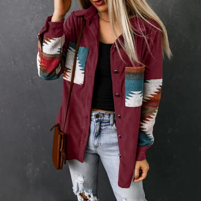 Women's Corduroy Casual Cardigan Coat