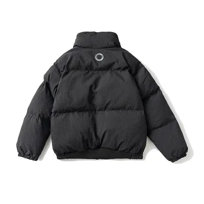 Solid Color Small Plaid Stand Collar Japanese-style Retro Cotton-padded Jacket For Men