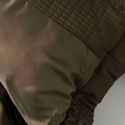 Solid Color Small Plaid Stand Collar Japanese-style Retro Cotton-padded Jacket For Men