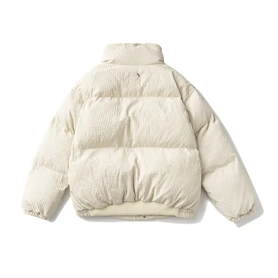 Solid Color Small Plaid Stand Collar Japanese-style Retro Cotton-padded Jacket For Men