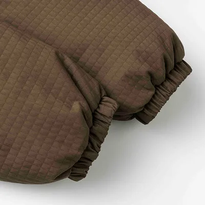 Solid Color Small Plaid Stand Collar Japanese-style Retro Cotton-padded Jacket For Men