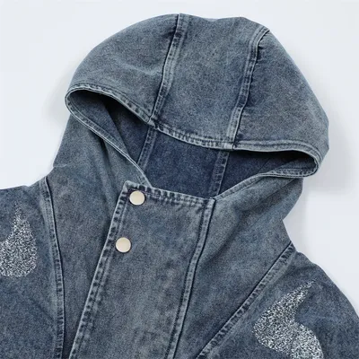 Men's Washed And Worn Side Seam Sidekick Hooded Jacket