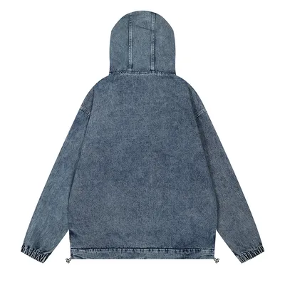 Men's Washed And Worn Side Seam Sidekick Hooded Jacket