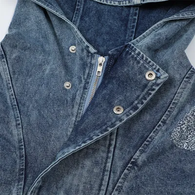 Men's Washed And Worn Side Seam Sidekick Hooded Jacket