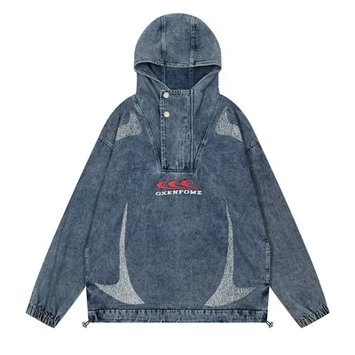 Men's Washed And Worn Side Seam Sidekick Hooded Jacket