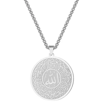 قلادة رجالية مزينة بخطوط عربية - إكسسوارات ومجوهرات