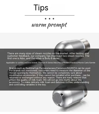 Coffee Machine Steam Nozzle Compatible With A Variety Of Milk Frother Nozzles