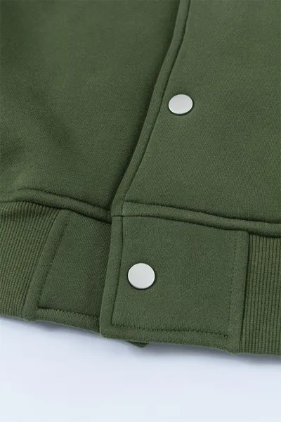 American Style Loose Solid Color With Fur Baseball Uniform