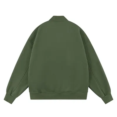 American Style Loose Solid Color With Fur Baseball Uniform