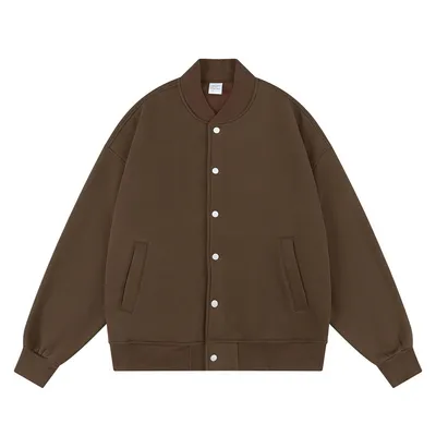 American Style Loose Solid Color With Fur Baseball Uniform