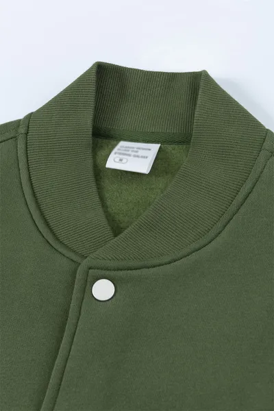 American Style Loose Solid Color With Fur Baseball Uniform