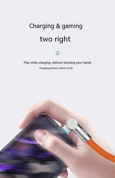 Zinc Alloy Rotating Machine Quick Charge With Light Three-in-one Data Cable