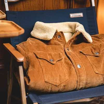 American Retro Corduroy Lapel Jacket