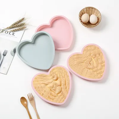 8-inch Fruit Cake Heart-shaped Mold Non-stick Silicone Baking Tray Home Baking Tools