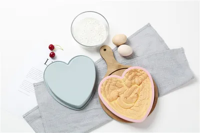 8-inch Fruit Cake Heart-shaped Mold Non-stick Silicone Baking Tray Home Baking Tools