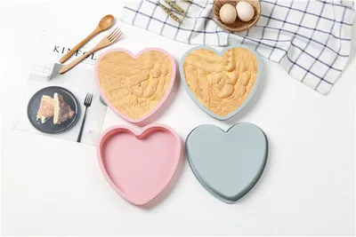8-inch Fruit Cake Heart-shaped Mold Non-stick Silicone Baking Tray Home Baking Tools