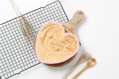 8-inch Fruit Cake Heart-shaped Mold Non-stick Silicone Baking Tray Home Baking Tools