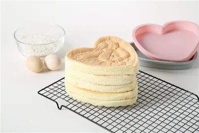 8-inch Fruit Cake Heart-shaped Mold Non-stick Silicone Baking Tray Home Baking Tools