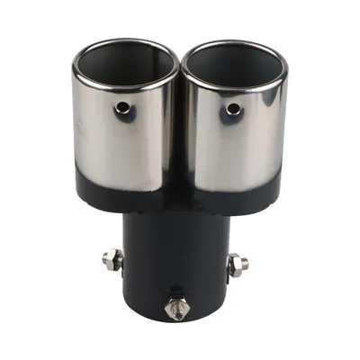Automobile Universal Tail Double Muffler Stainless Steel Exhaust Pipe