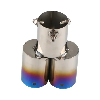 Automobile Universal Tail Double Muffler Stainless Steel Exhaust Pipe