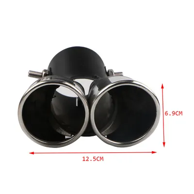 Automobile Universal Tail Double Muffler Stainless Steel Exhaust Pipe