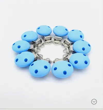 Colorful Three-hole Round Baby Comfort Pacifier Clip