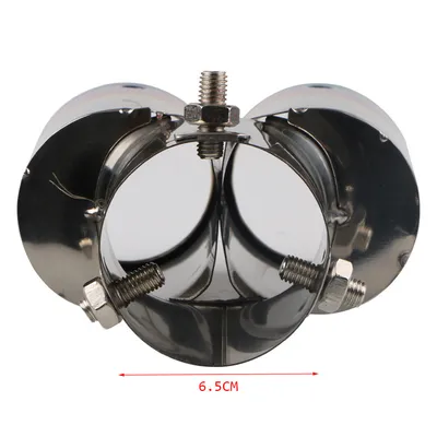 Automobile Universal Tail Double Muffler Stainless Steel Exhaust Pipe