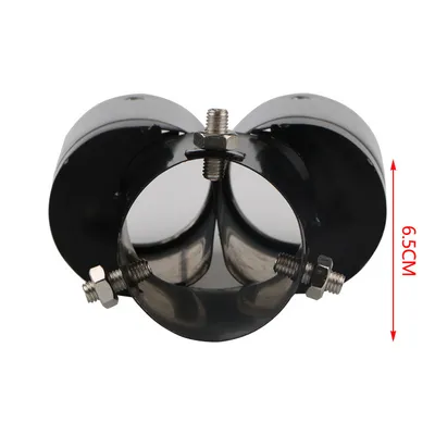 Automobile Universal Tail Double Muffler Stainless Steel Exhaust Pipe