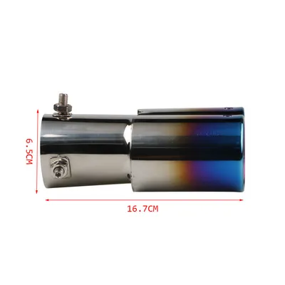 Automobile Universal Tail Double Muffler Stainless Steel Exhaust Pipe