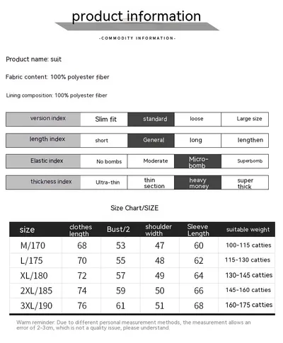 Spring Summer Slim-fit Casual Plaid Men's Suit Jackets