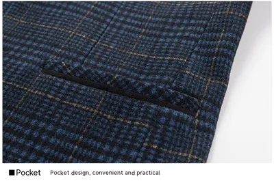 Spring Summer Slim-fit Casual Plaid Men's Suit Jackets