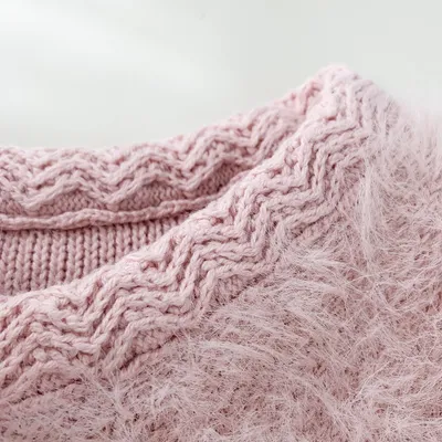Knitted Cardigan Mohair Sweater Long Sleeve Coat