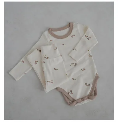 Baby Rompers Bottoming Romper Two-piece Pants Boys And Girls Baby Homewear Children Suit