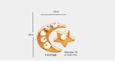 Iron Art Star Moon Tray Home Craft Decoration